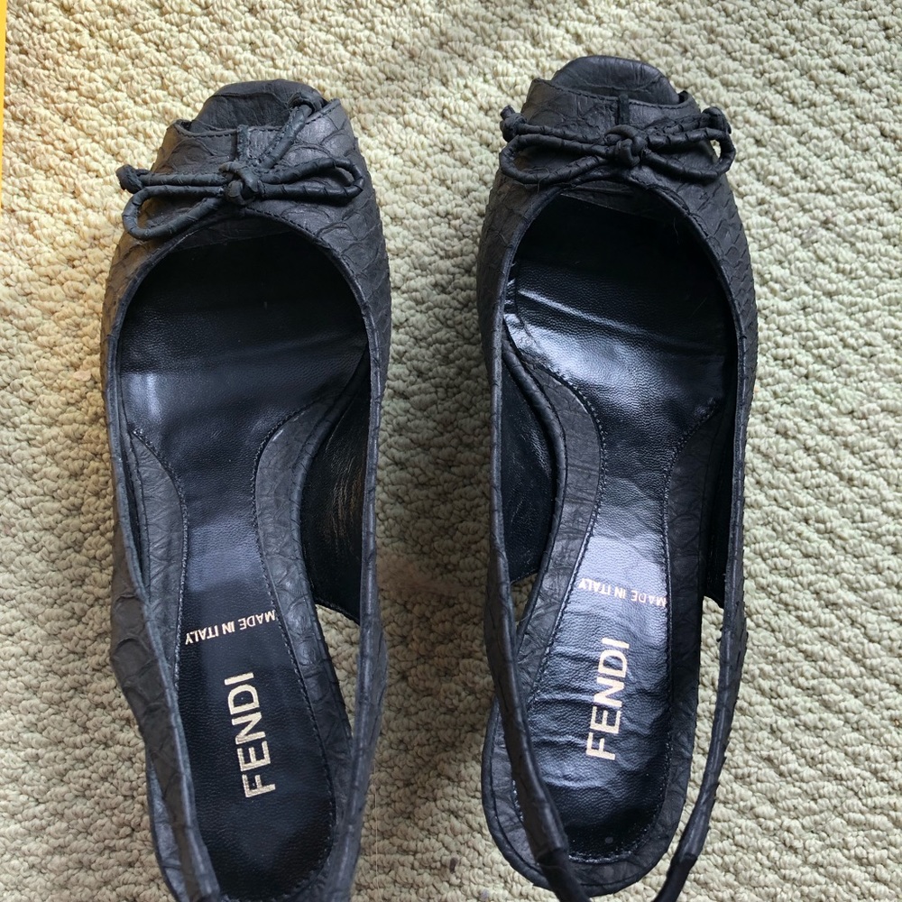 Fendi Slingback Platform Heels - image 5